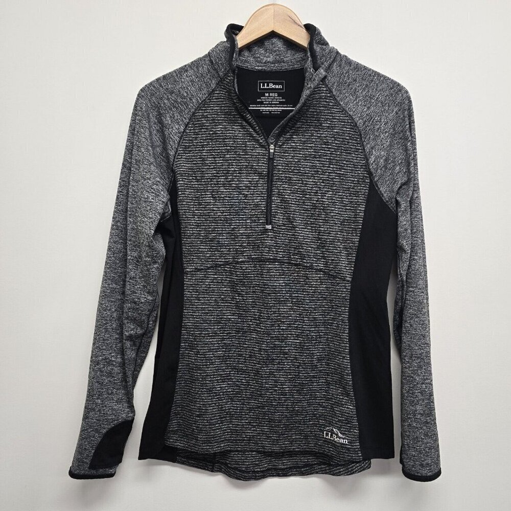 LL Bean Women’s M Essential Performance Athletic Pullover Thumb Holes Key Pocket